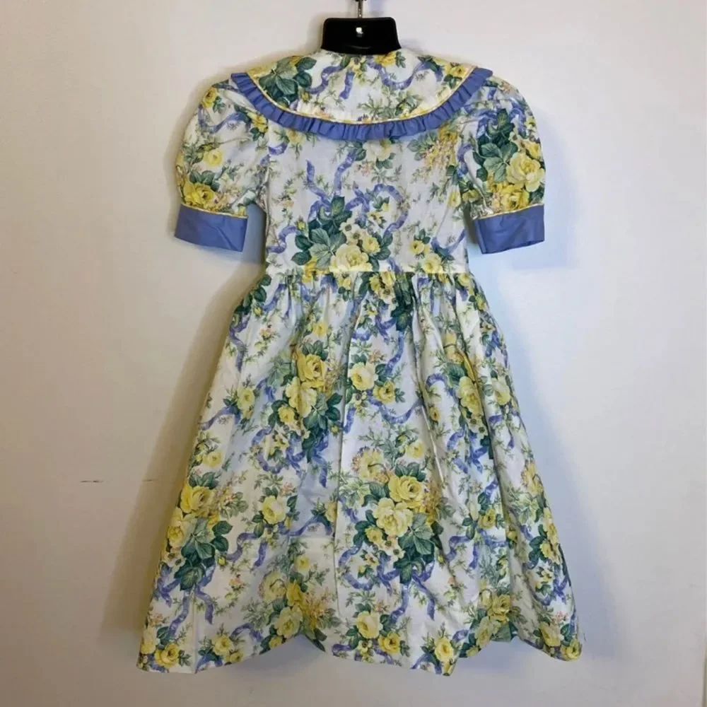 Vintage 1990s Storybook Heirlooms‎ Floral Pocket Tea Party Dress